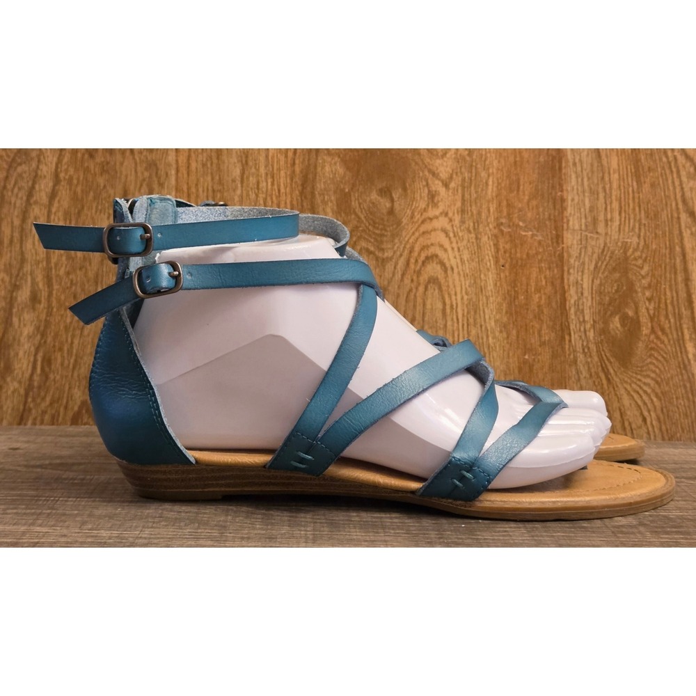 Blowfish Malibu Gladiator Sandals Womens Size 7.5 Teal Green